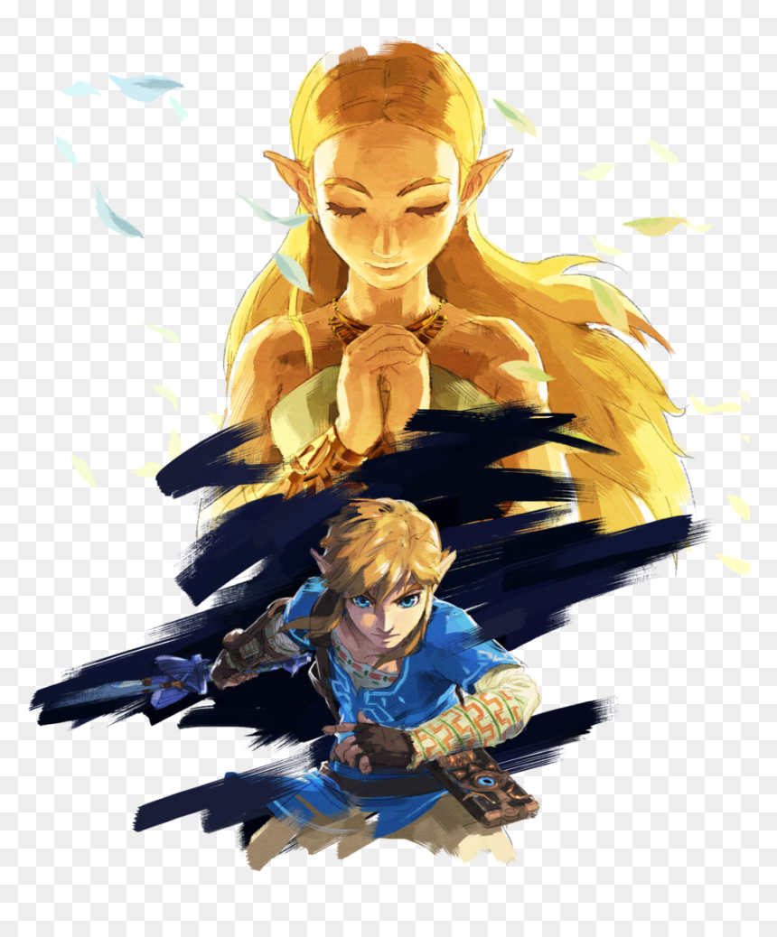 Zelda Breath Of The Wild Art, HD Png Download - zelda link png