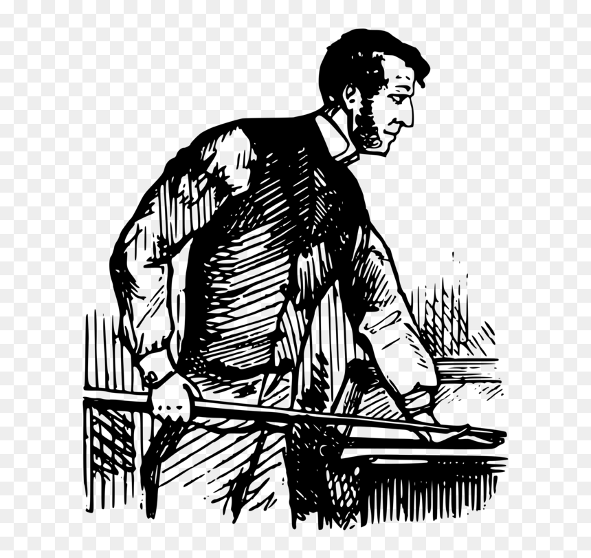 Human Behavior,art,visual Arts - Drawing Of Man Playing Pool, HD Png Download - pool stick png