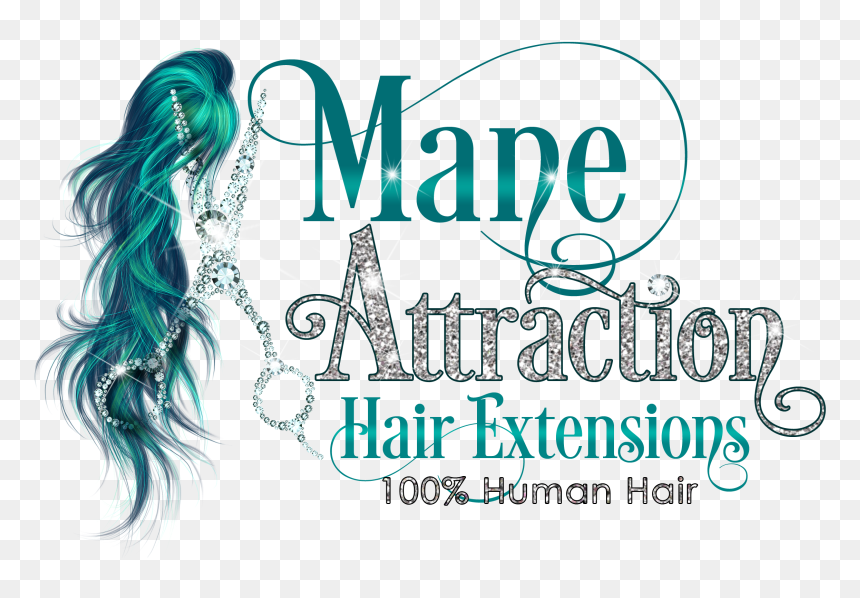 Mane Attraction Hair Extensions Logo On Transparent - Calligraphy, HD Png Download - hair extensions png