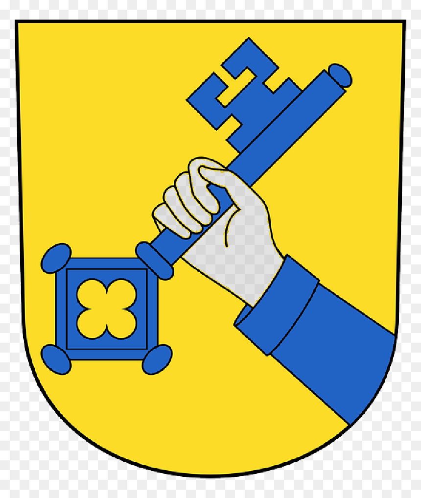 Crest, Emblem, Coat Of Arms, Flag, Swiss, Key, Hand - Wallisellen, HD Png Download - swiss flag png