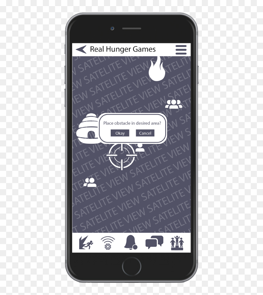 Mobile Wireframe Gamemaker 01 Place Obstacles Mgs - Iphone, HD Png Download - satelite png