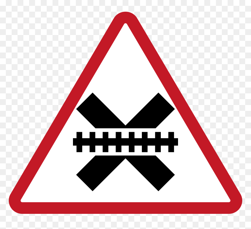 Railroad Crossing Sign Ph Clipart , Png Download - Dangerous Junction Ahead Sign, Transparent Png - railroad crossing sign png