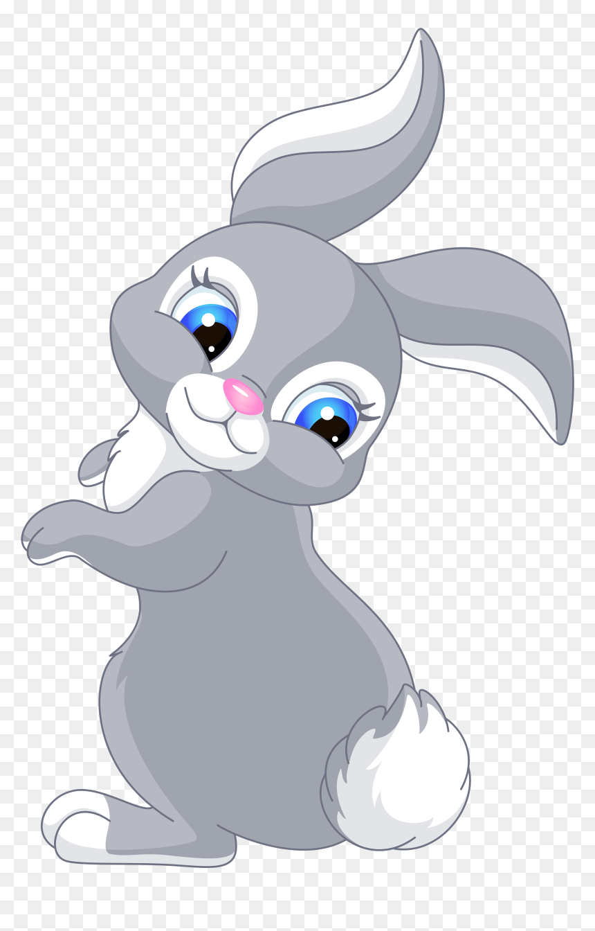 Cute Cartoon Rabbits Clip Art - Cartoon Cute Easter Bunny, HD Png Download - rabbits png