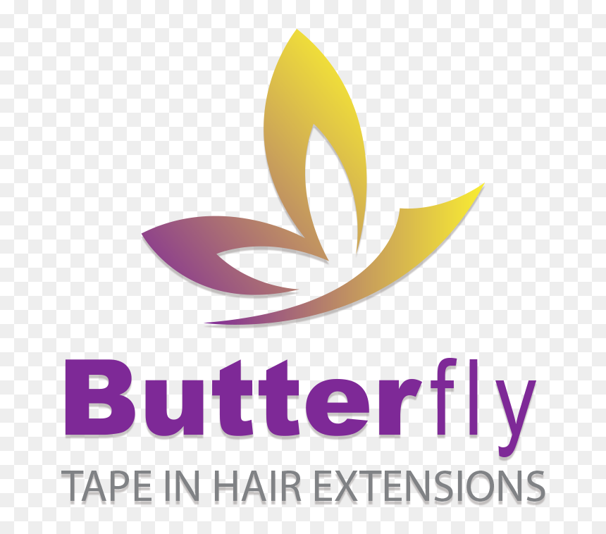 Butterfly Tape In Hair Extensions - Huttons, HD Png Download - hair extensions png