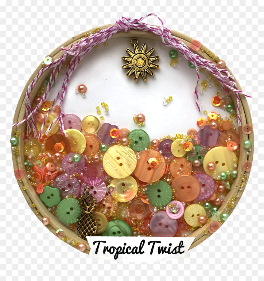 Arts, Crafts & Sewing Buttons Galore Ll108 Tropical - Christmas Ornament, HD Png Download - sewing button png