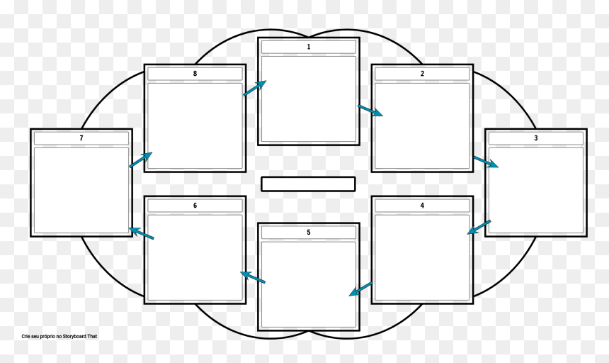 Modelo De Ciclo Com Setas"
 Style="max-width - Storyboard Template With Arrows, HD Png Download - setas png