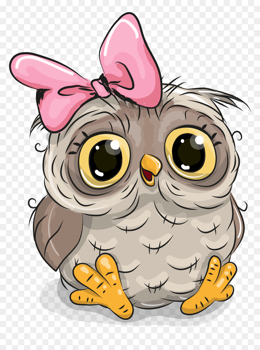 Owl Cute Cartoon Illustration Stock Download Hd Png - Cute Cartoon Owl Png, Transparent Png - owl clip art png