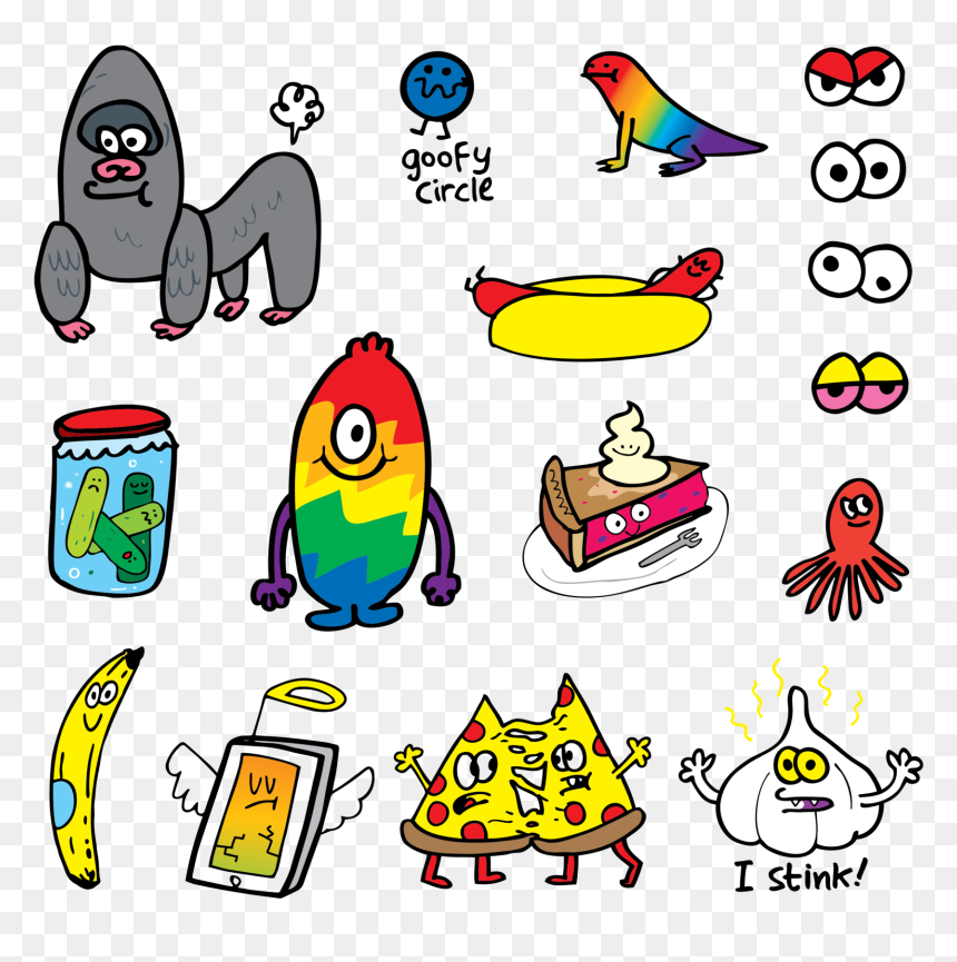 Goofy Doodles Sheet, HD Png Download - stink png