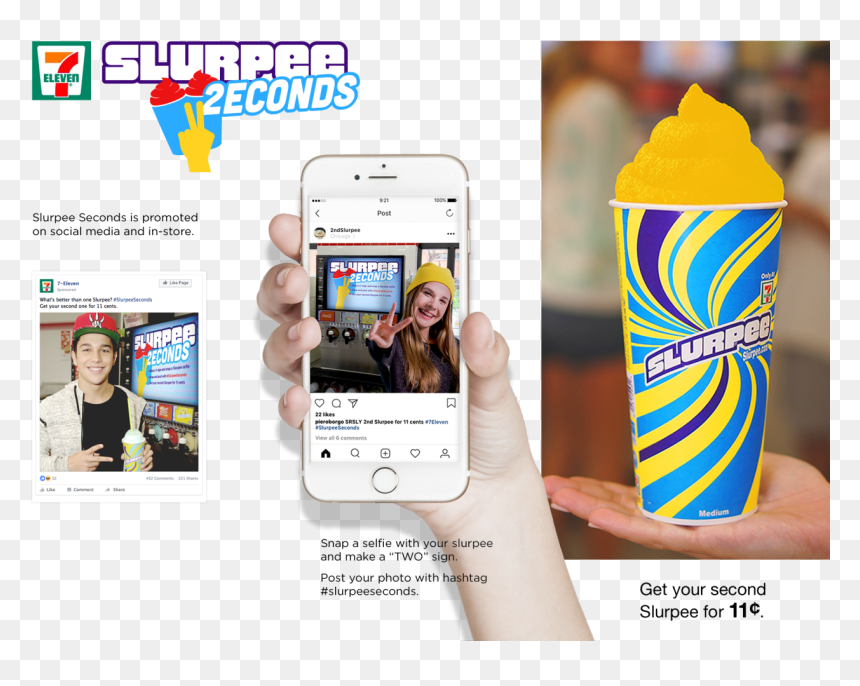 Buy One Slurpee And Post A Photo On Social Media With - Iphone, HD Png Download - slurpee png