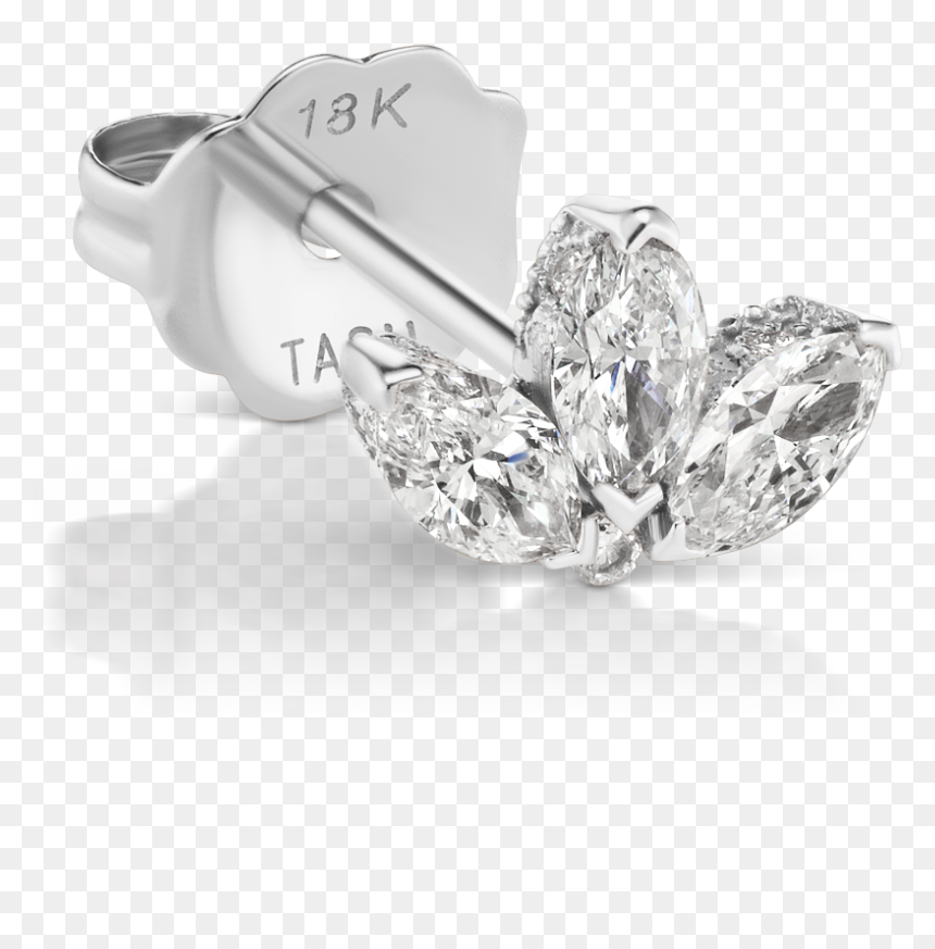 Maria Tash 4mm Diamond Engraved Lotus Threaded Stud, HD Png Download - elote png