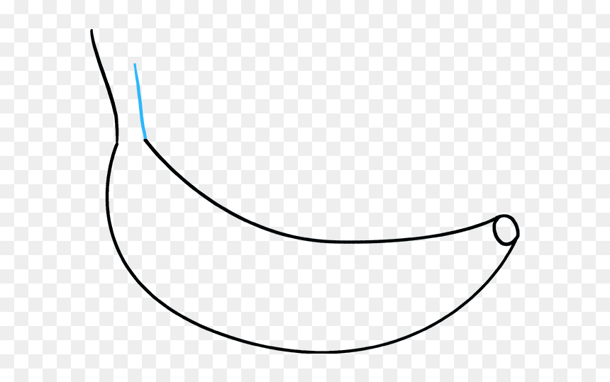 How To Draw Banana - Line Art, HD Png Download - banana emoji png
