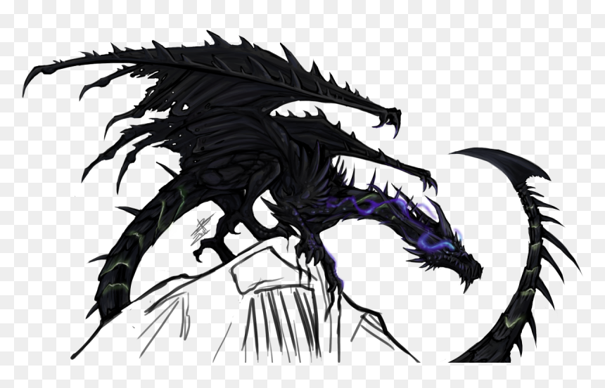 Black Dragon Dragon Monster Shadow Monster Atropagrimm - Black Monster Shadow Dragon, HD Png Download - shadow monster png