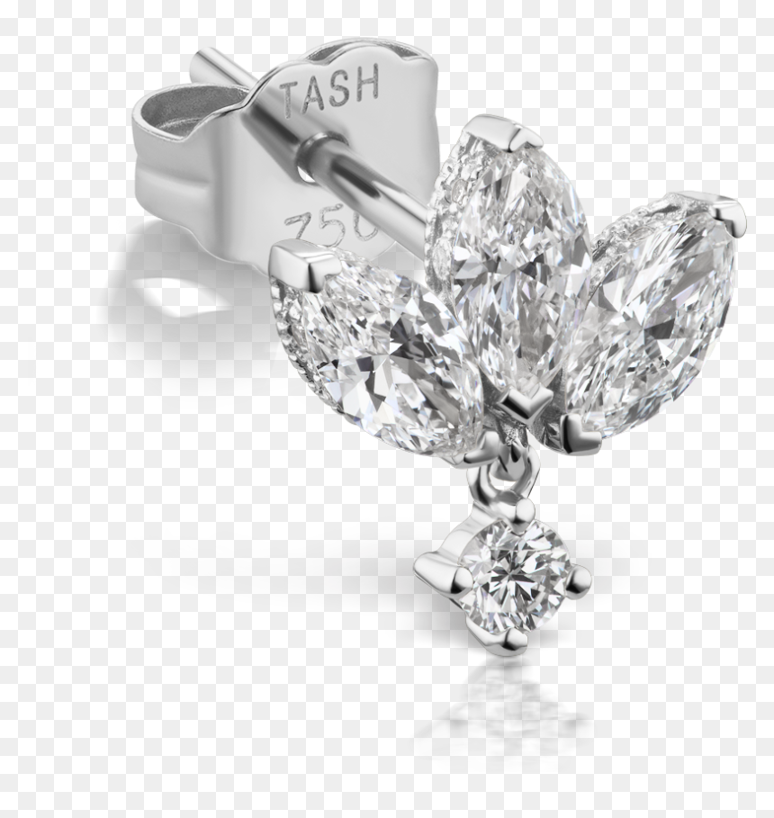 Boucle D Oreille Or Blanc Eclair, HD Png Download - elote png
