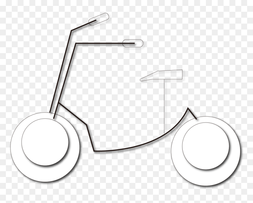 Minimalist Black White Bicycle Decorative Pattern Png - Circle, Transparent Png - white pattern png
