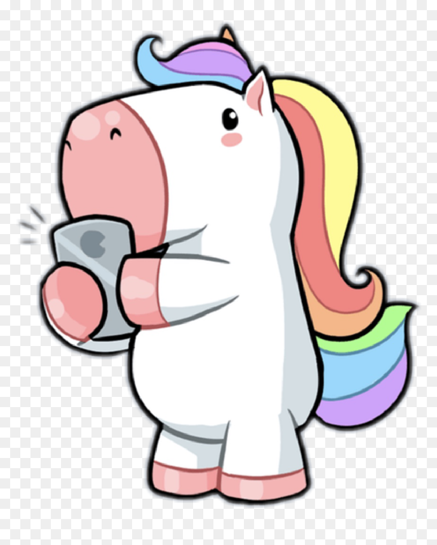 #kawaii #unicorn #kawaiiunicorn #sticker #stickers, HD Png Download - kawaii unicorn png