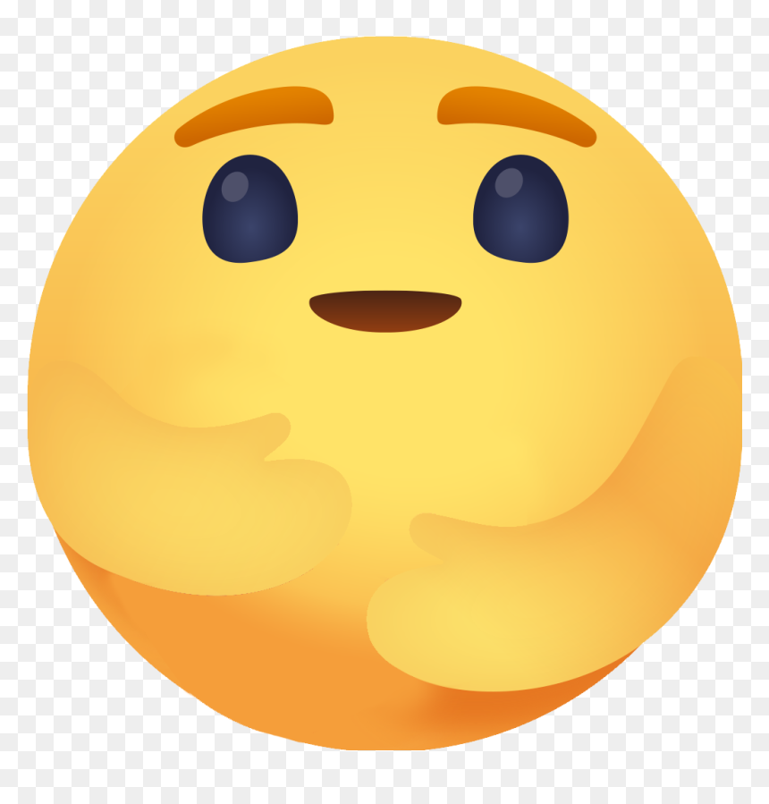 Orange Emoticon Facial Expression Yellow Smile Nose - Facebook Care Reaction Png, Transparent Png - hugging png
