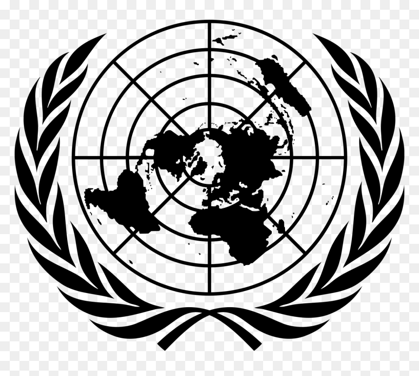 United Nations Logo Black, HD Png Download - white pattern png