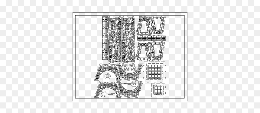 激光 切割 Dxf, HD Png Download - eiffel tower drawing png