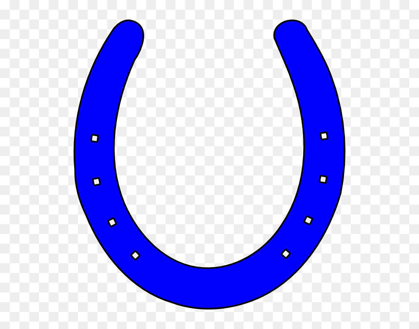 Bright Blue Clip Art - Clip Art Horse Shoe, HD Png Download - horseshoe clipart png