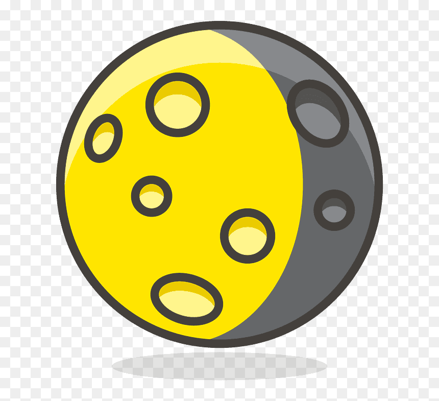 Waning Gibbous Moon Emoji Clipart - Icon, HD Png Download - crescent moon emoji png