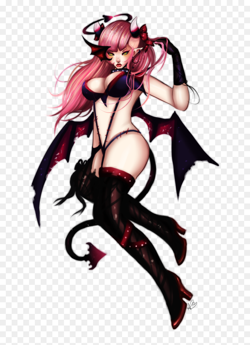 Transparent Anime Demon Png - Sexy Demon Anime Girls, Png Download - sexy anime png