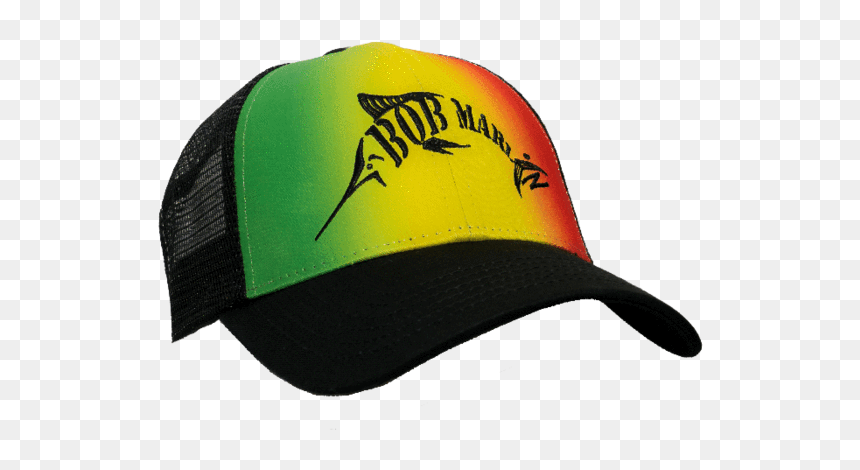 Bob Marlin Rasta Baseball Cap Bm Logo - Baseball Cap, HD Png Download - rasta hat png