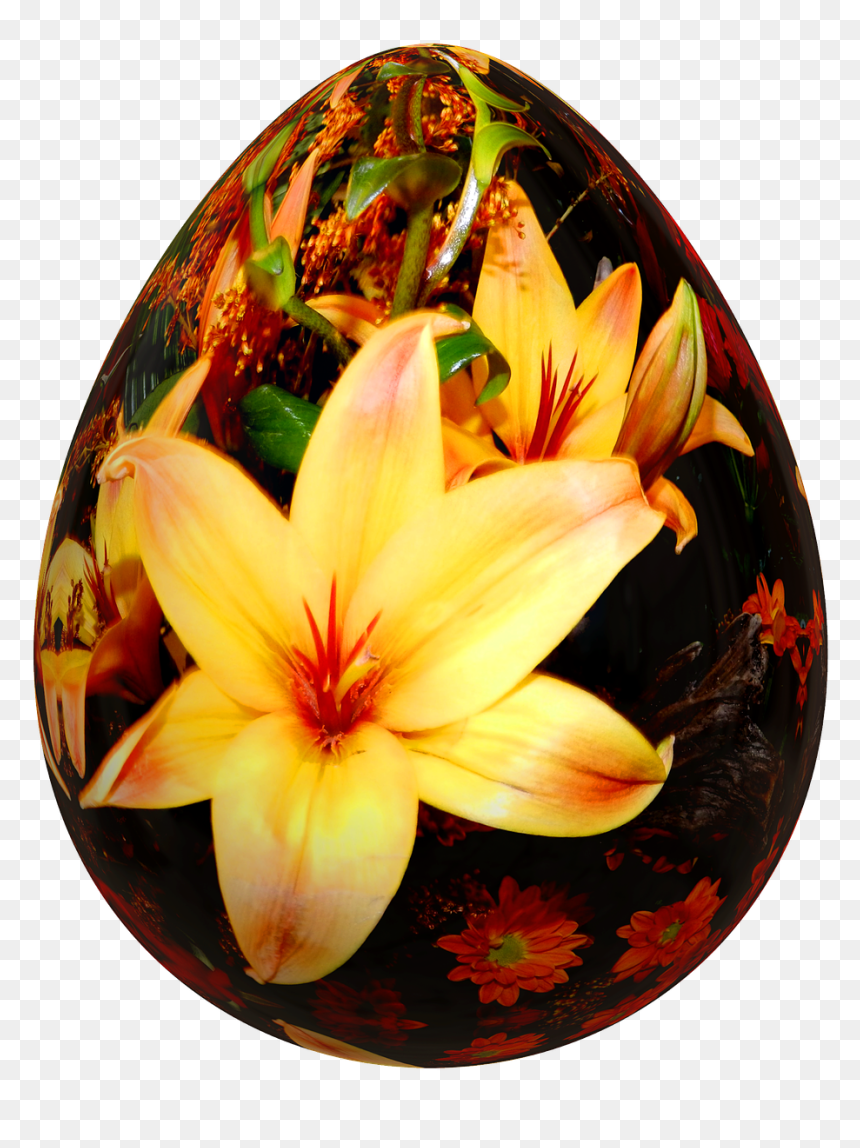 Huevos De Pascua Flores, HD Png Download - easter flowers png
