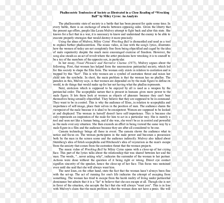 Mein Kampf Extrait, HD Png Download - miley cyrus wrecking ball png