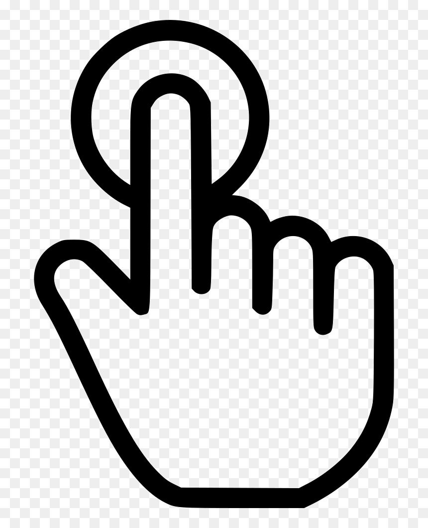 Touchscreen Finger Computer Icons Gesture - Touch Png, Transparent Png - finger touch png