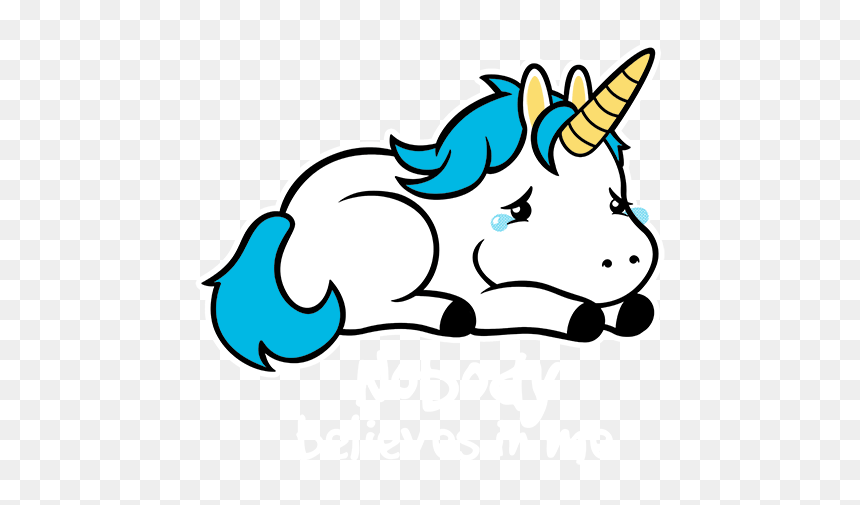 Sad Unicorn, HD Png Download - kawaii unicorn png