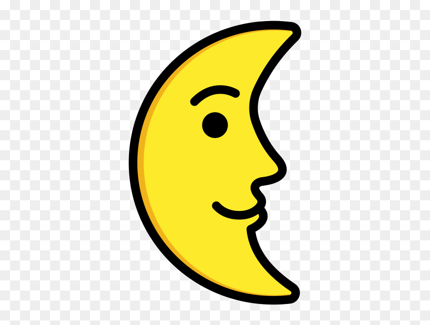 Clip Art, HD Png Download - crescent moon emoji png