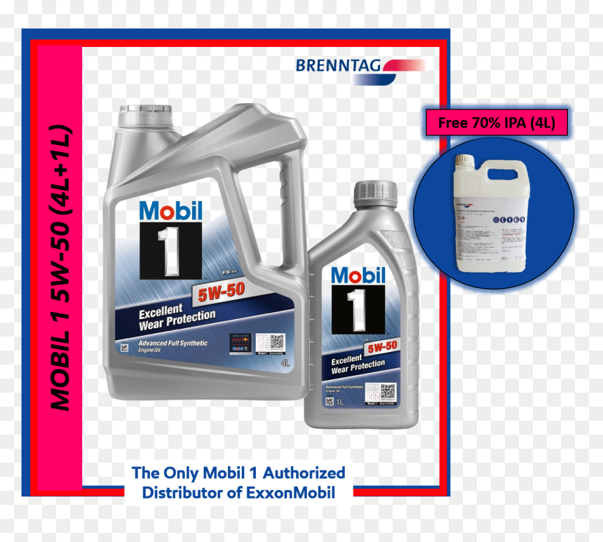 Mobil 1 Fs X2 5w50, HD Png Download - mobil 1 logo png