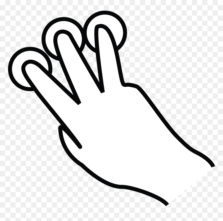 Line Art, HD Png Download - finger touch png