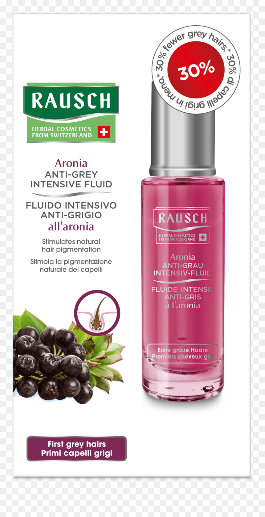Rausch Aronia Anti Grau Intensiv Fluid, HD Png Download - grey hair png