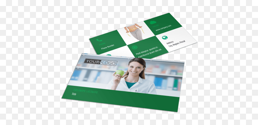 Dietitian Nutritionist Business Card Template Preview - Brochure, HD Png Download - business card template png