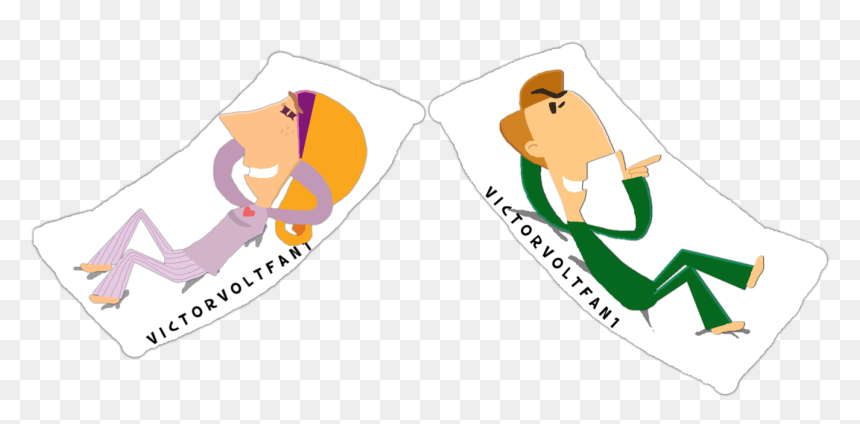 Victor N Anita Hugging Pillows By Victorvoltfan1 ,, HD Png Download - hugging png