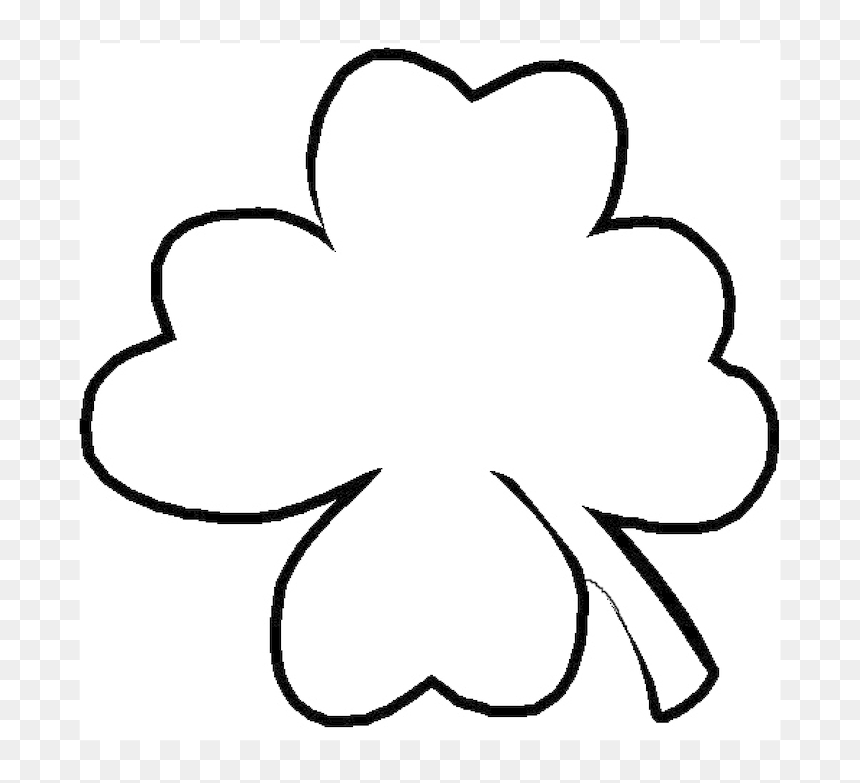 Four Leaf Clover Clip Art, HD Png Download - shamrock outline png