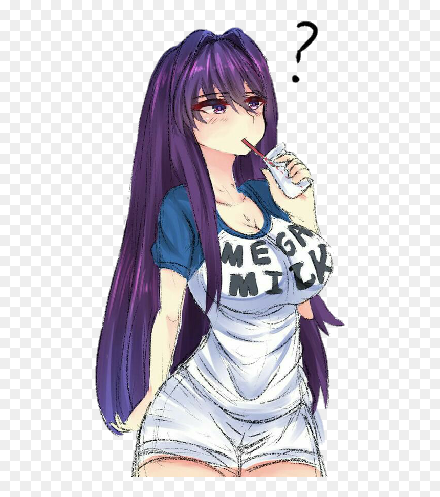 #anime #animegirl #girl #garota #sexy #oppai #purplehair - Sexy Purple Hair Anime Girl, HD Png Download - sexy anime png