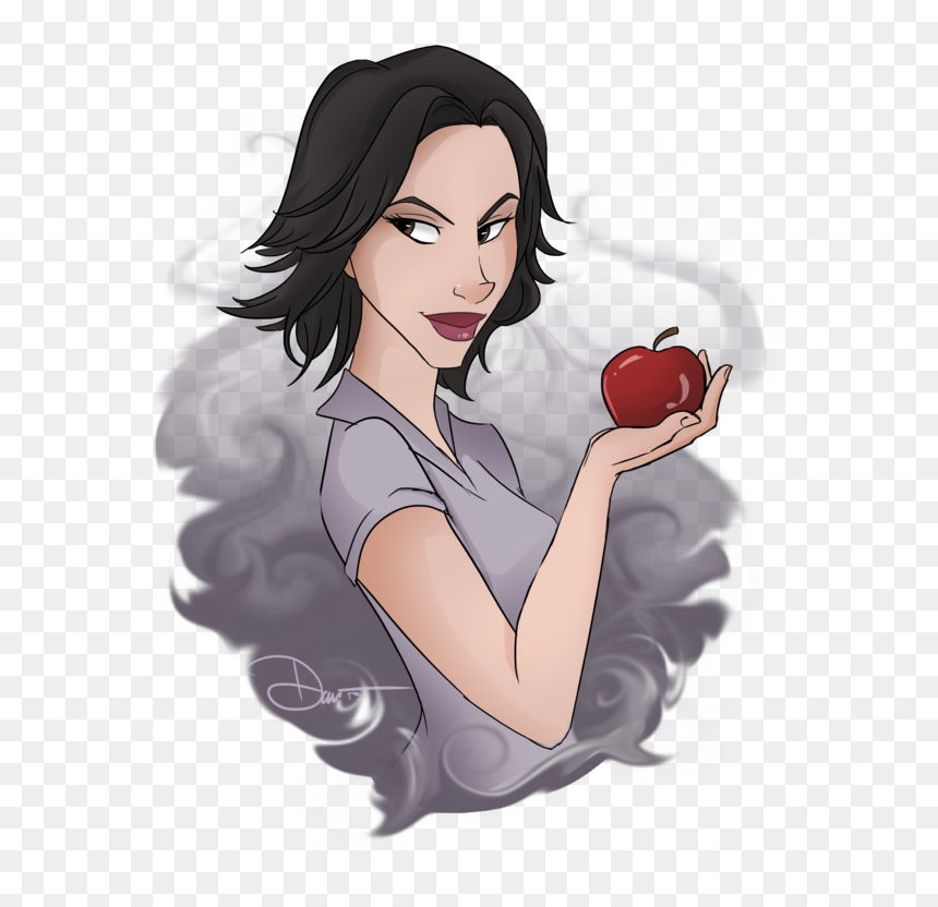 The Evil Queen By Riku - Lana Parilla Cartoon, HD Png Download - evil queen png