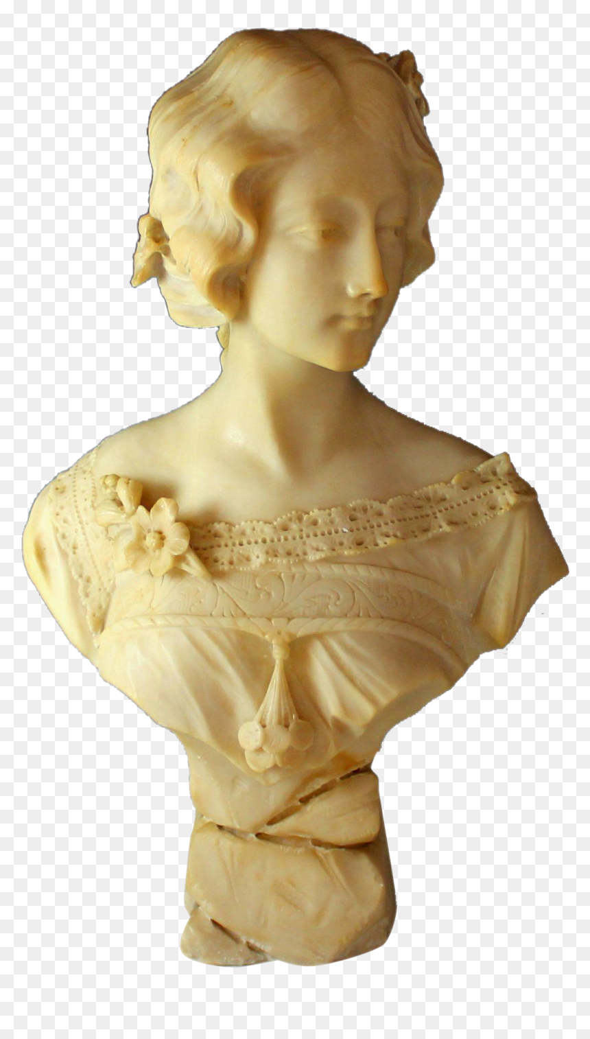 Marble Sculpture Of A Young Lady By A - Bust, HD Png Download - marble bust png
