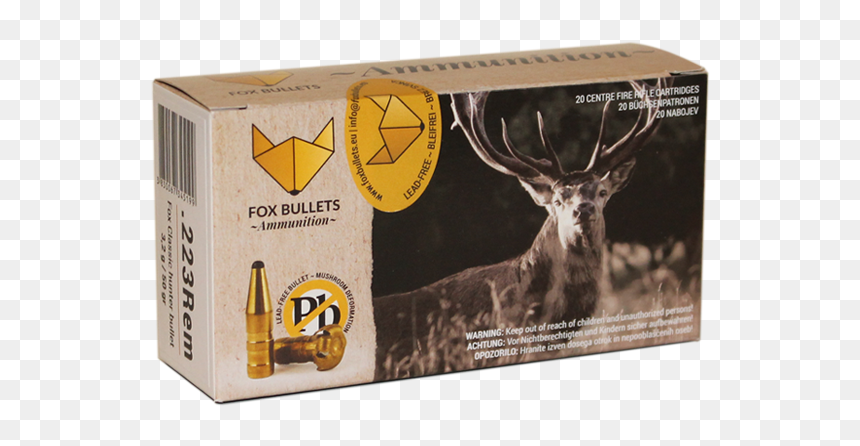 Fox Ammunition 223rem-50gr Front - .223 Remington, HD Png Download - bullet fire png