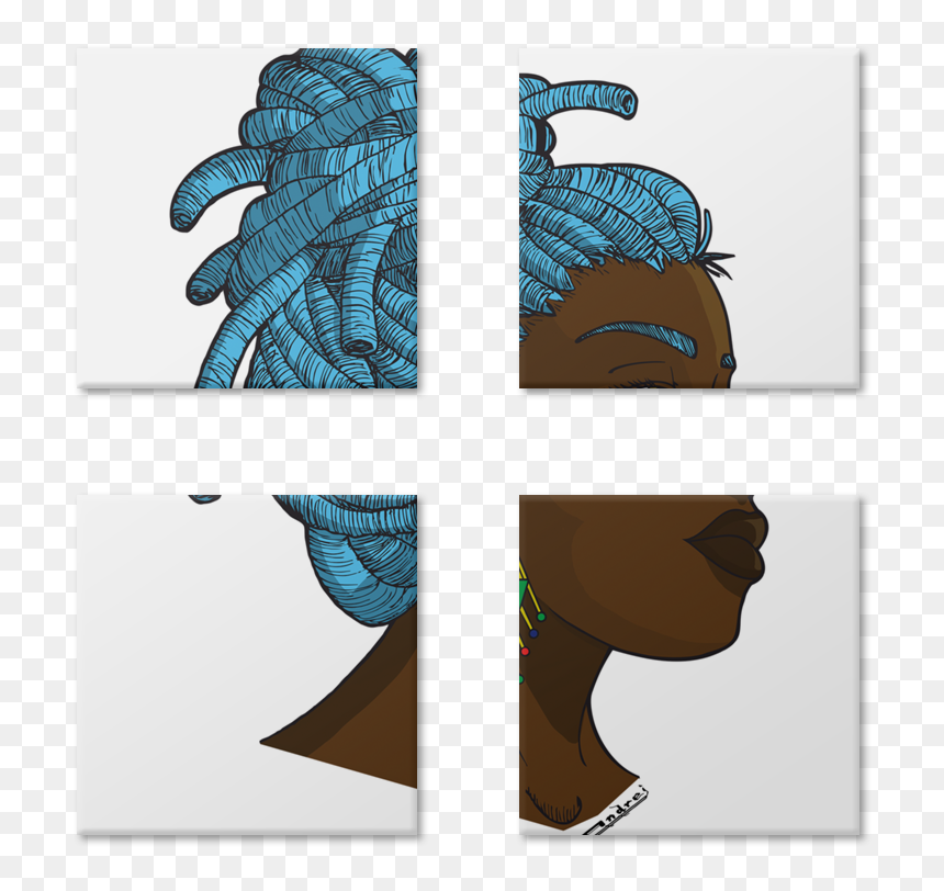 Magneto Dreadlock Girl De Ateliê Trêsna - Negras De Dreads Desenhos, HD Png Download - dreadlock png