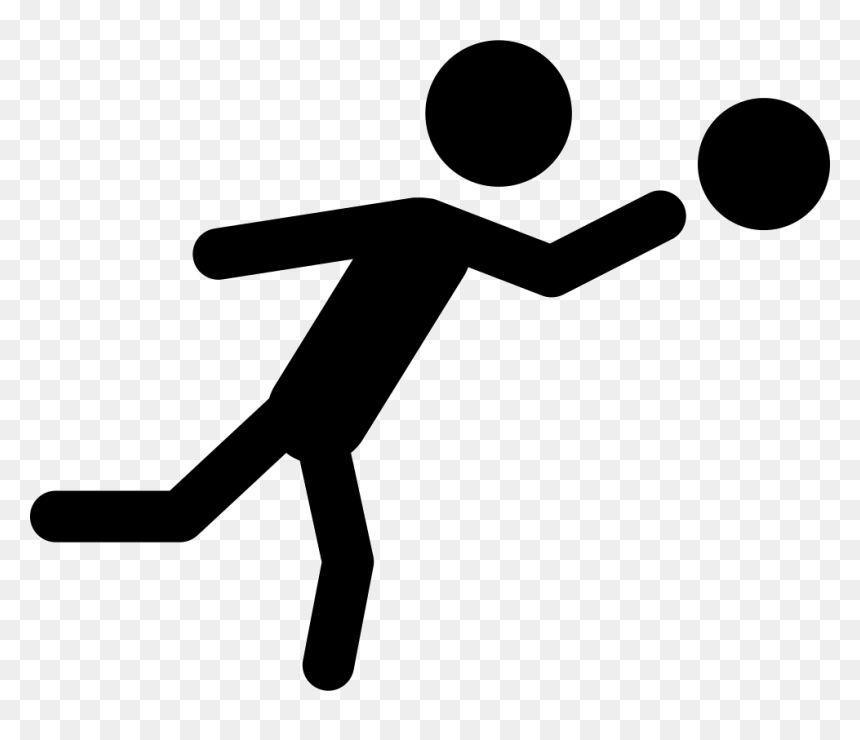 Soccer Player Silhouette With The Ball - Pictogramme Foot, HD Png Download - soccer player silhouette png