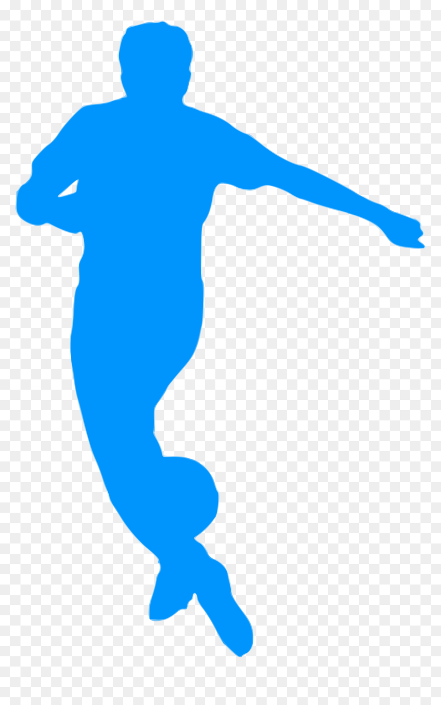 Silhouette Football 16 Clip Arts - Football Silhouette Colour, HD Png Download - soccer player silhouette png