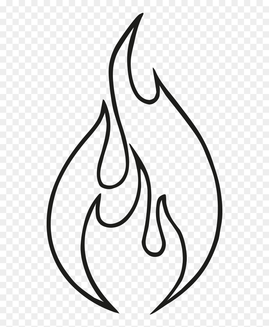 Line Art, HD Png Download - white fire png
