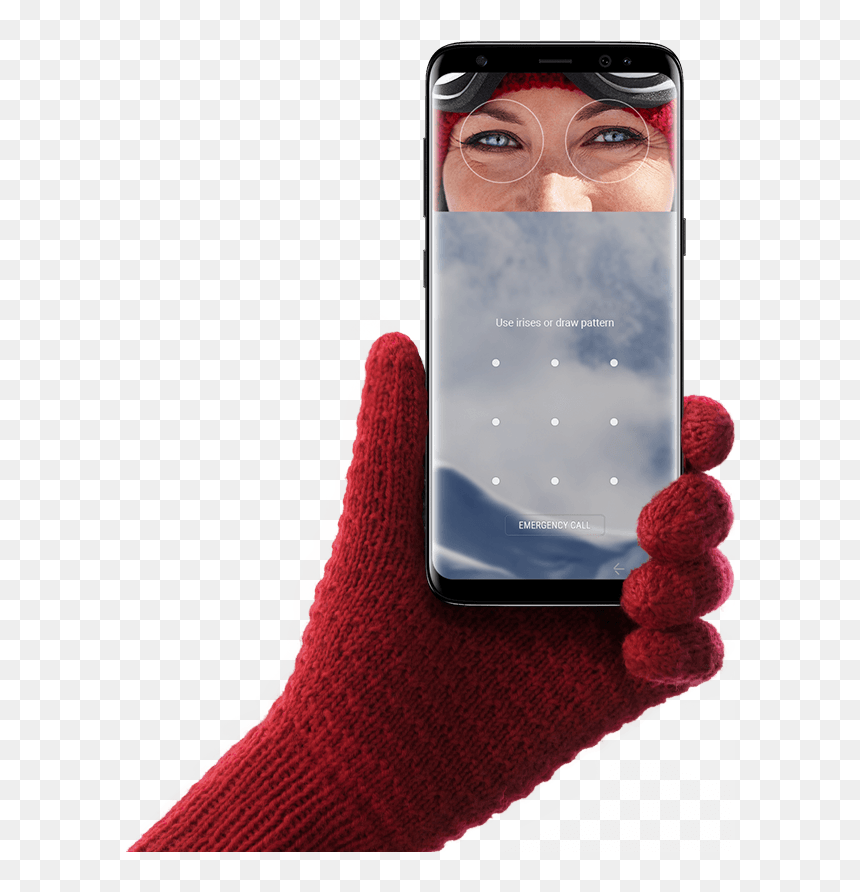 Leitor De Iris Galaxy S8, HD Png Download - holding iphone png