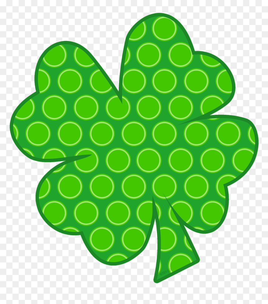 Polka Dot Shamrock, HD Png Download - shamrock outline png