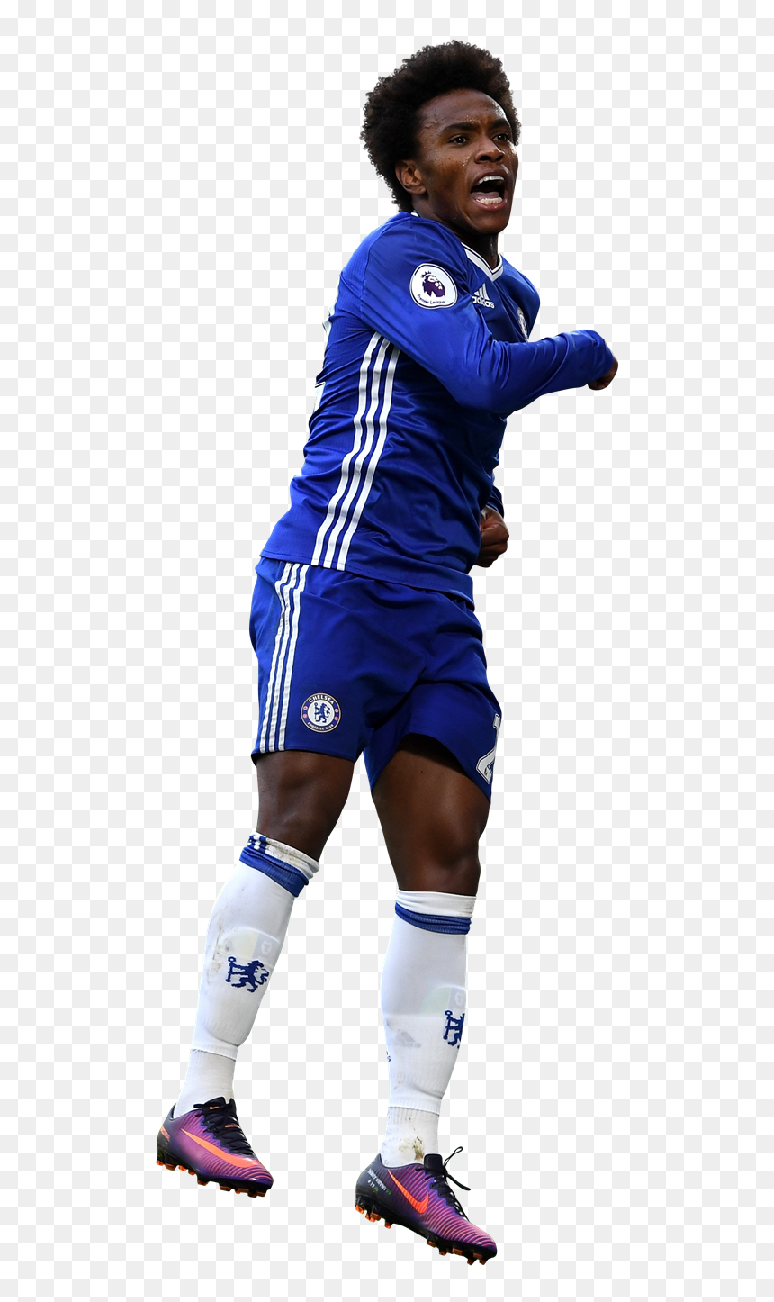 Chelsea Png - Willian Render - Soccer Player - Willian - Player Png Chelsea Willian, Transparent Png - soccer player silhouette png