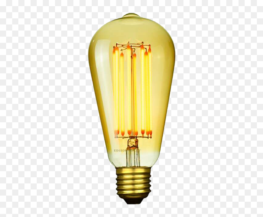 Compact Fluorescent Lamp, HD Png Download - edison bulb png