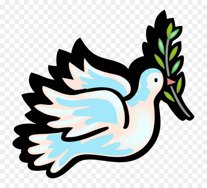 Vector Doves Olive Branch - Connotation Clipart, HD Png Download - dove with olive branch png